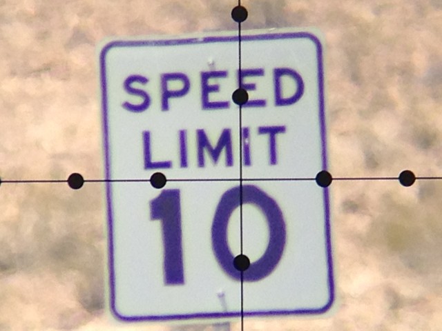200x with iphone at 5x magnification - leupold at 40x speed limit sign 255 yards 